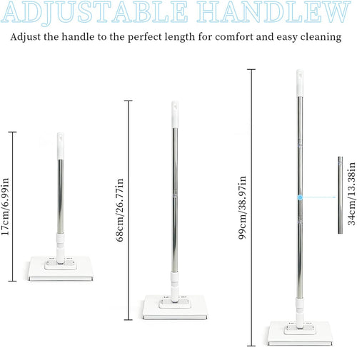 Snap Grip Mini Mop,2026 Upgraded Zero Touch Snap Grip Mini Mop,Cloth Changing MiniMop,Automatic Hands Free Push Pull Handle,Includes 1 MiniMop & 5 Reusable Cloths