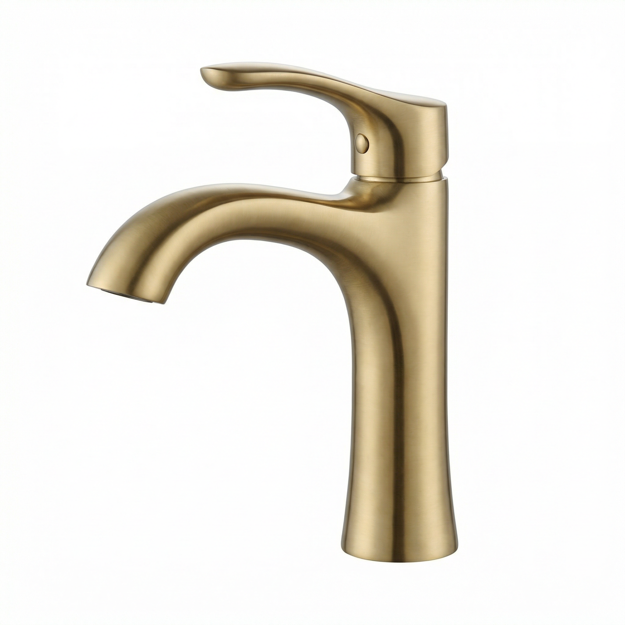 Altair Single Hole Single-Handle Bathroom Faucet in Brushed Gold, European Luxury Design