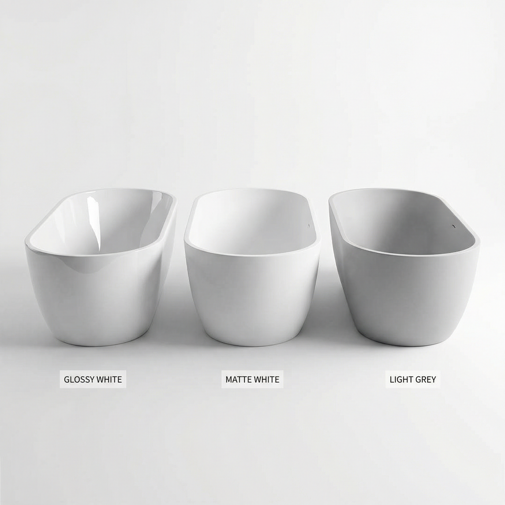 Bellaterra Home 67-Inch Freestanding Acrylic Bathtub, Glossy White, 81-Gallon Capacity