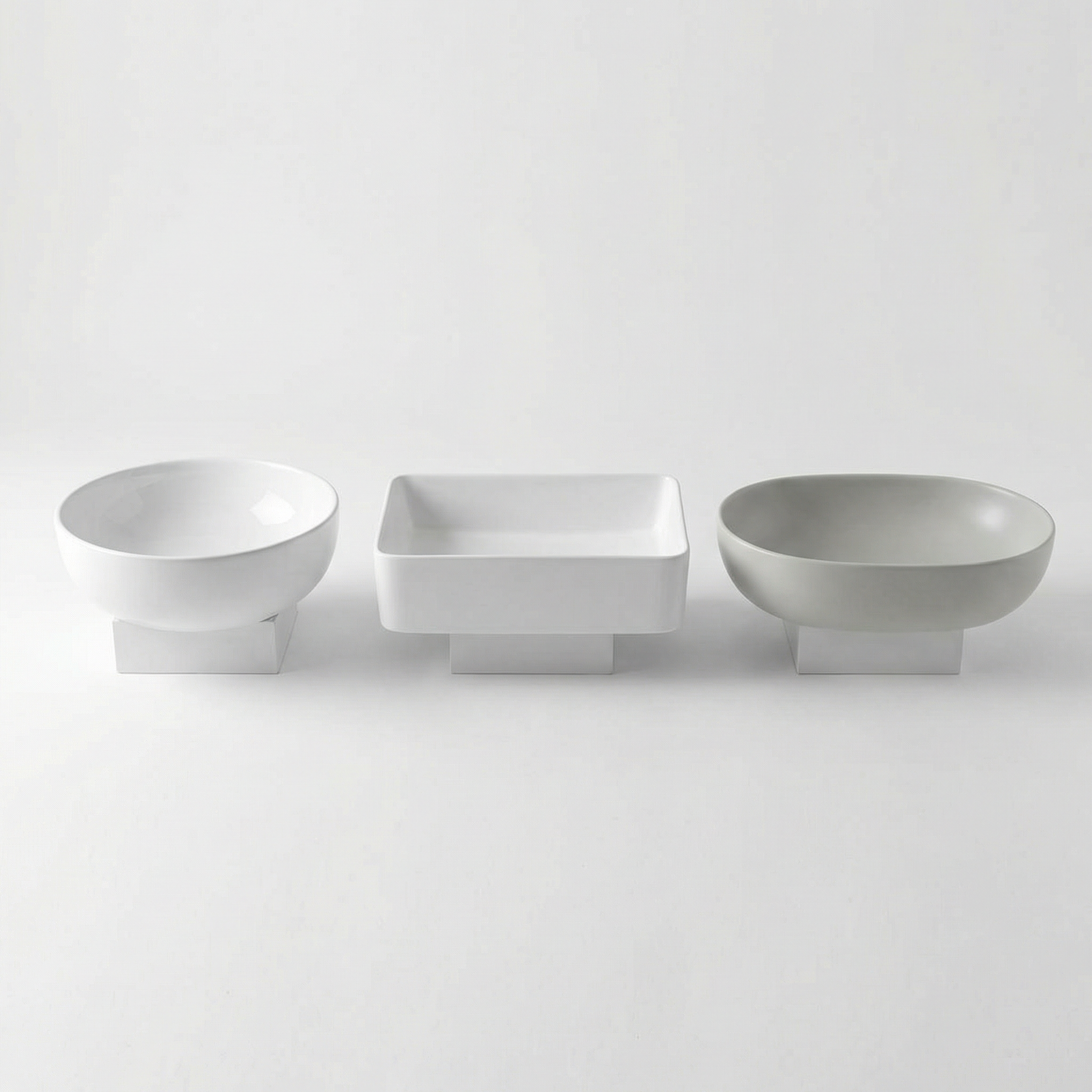 Oval Above-Counter Ceramic Vessel Sink, Glossy White, Modern European Design for Bathroom Vanity